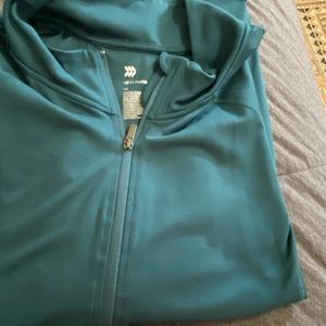 Teal workout jacket